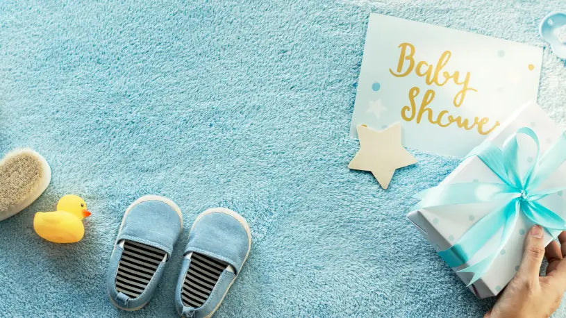 Picture of various gifts being offered to new parents