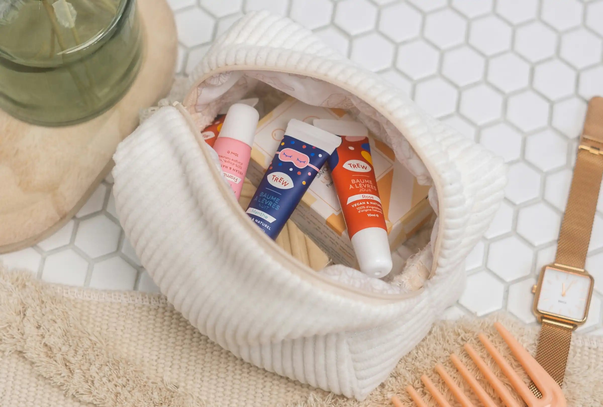 Picture of a fabric toiletry bag